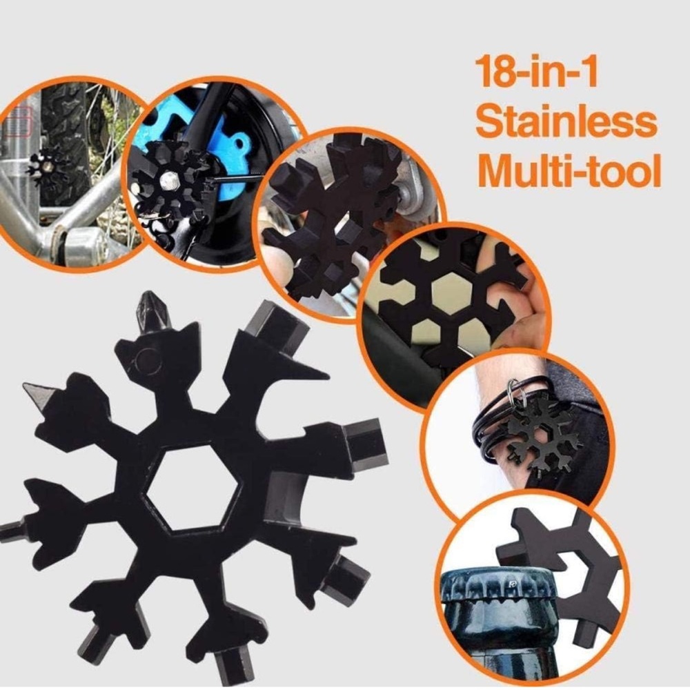 Snowflake Multitool 18 In 1 Tool,Stainless Steel Multi-Tool - Gold - Picture 3 of 7
